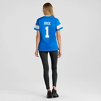 Women's Nike Number 1 Bride Blue Detroit Lions Game Jersey