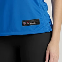 Maillot de match Nike numéro 1 Bride pour femme, bleu, Detroit Lions