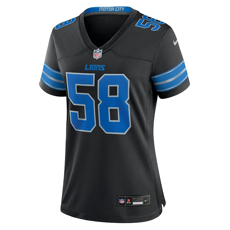 Maillot Nike Penei Sewell pour femme, noir, 2e match alternatif des Detroit Lions