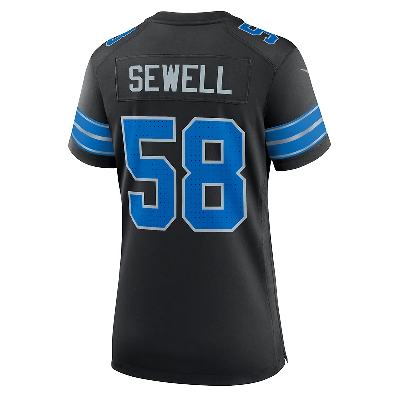 Maillot Nike Penei Sewell pour femme, noir, 2e match alternatif des Detroit Lions