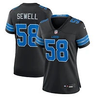 Maillot Nike Penei Sewell pour femme, noir, 2e match alternatif des Detroit Lions