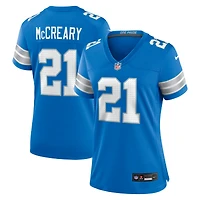 Maillot de match Nike Roger McCreary bleu des Lions Détroit pour femmes