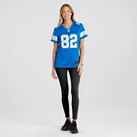 Women's Nike Ross Dwelley  Blue Detroit Lions Team Game Jersey