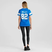 Maillot de match Nike Ross Dwelley bleu des Lions Détroit pour femme