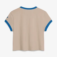 T-shirt court Nike Sand Detroit Lions Rewind Ringer Mod pour femme