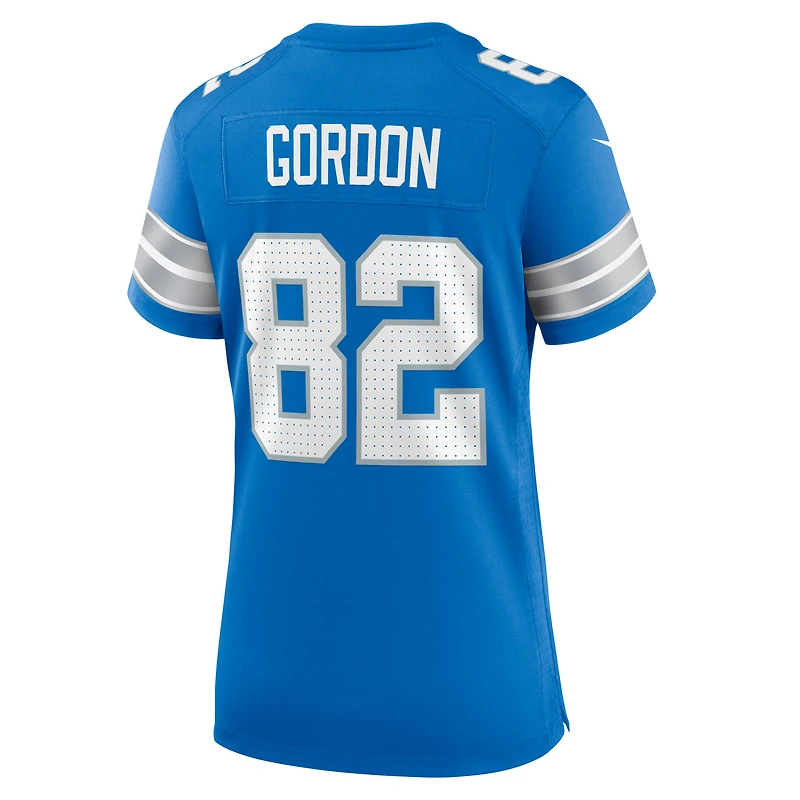Women's Nike Thomas Gordon Blue Detroit Lions Team Game Jersey