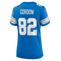 Women's Nike Thomas Gordon  Blue Detroit Lions Team Game Jersey
