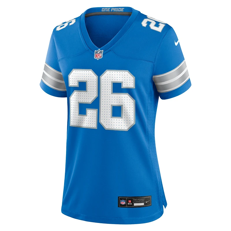Women's Nike Tre Flowers Blue Detroit Lions Team Game Jersey