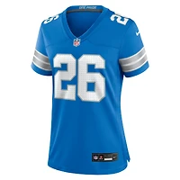 Women's Nike Tre Flowers  Blue Detroit Lions Team Game Jersey