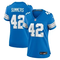Women's Nike Ty Summers  Blue Detroit Lions Team Game Jersey