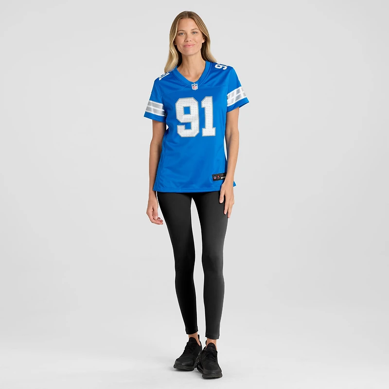 Maillot Nike Tyleik Williams bleu pour femme des Lions de Détroit