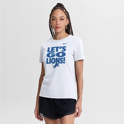Women's Nike White Detroit Lions Primetime T-Shirt