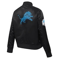 Veste à boutons-pression en satin ornée de bijoux Detroit Lions Pro Standard pour femme