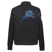 Veste à boutons-pression en satin ornée de bijoux Detroit Lions Pro Standard pour femme