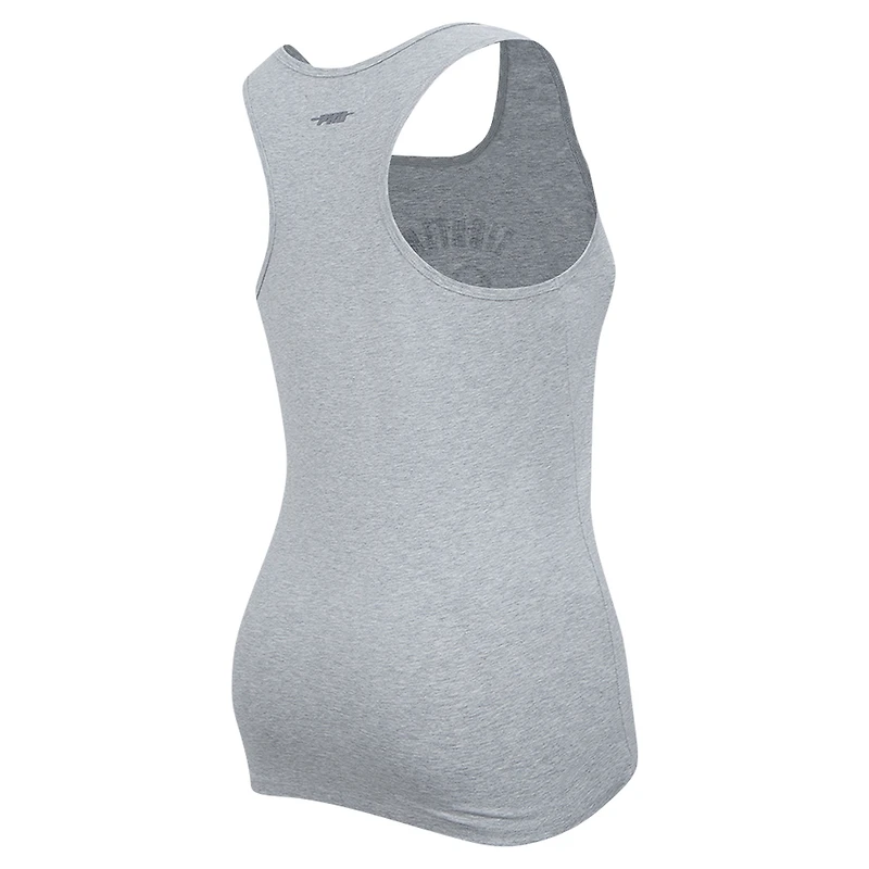 Women's Pro Standard Heather Gray Detroit Lions Triple Tonal Racerback Tank Top