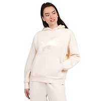 Sweat à capuche décontracté Detroit Lions Pastels de Starter Cream pour femme