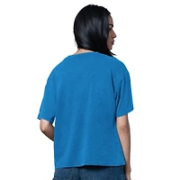 T-shirt surdimensionné bleu chiné pour femme des Lions de Détroit, membre du Temple la renommée