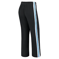 Women's WEAR by Erin Andrews Black Detroit Lions Color-Block Straight Leg Pants