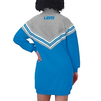 Robe à rayures chevrons bleu/gris chiné Detroit Lions pour femme WEAR by Erin Andrews
