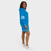 Women's WEAR by Erin Andrews Blue Detroit Lions Hoodie Dress