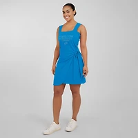 Women's WEAR by Erin Andrews  Blue Detroit Lions Wrap Dress