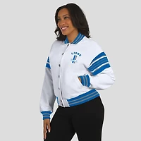 Veste polaire blanche à boutons-pression pour femme WEAR by Erin Andrews des Lions de Detroit