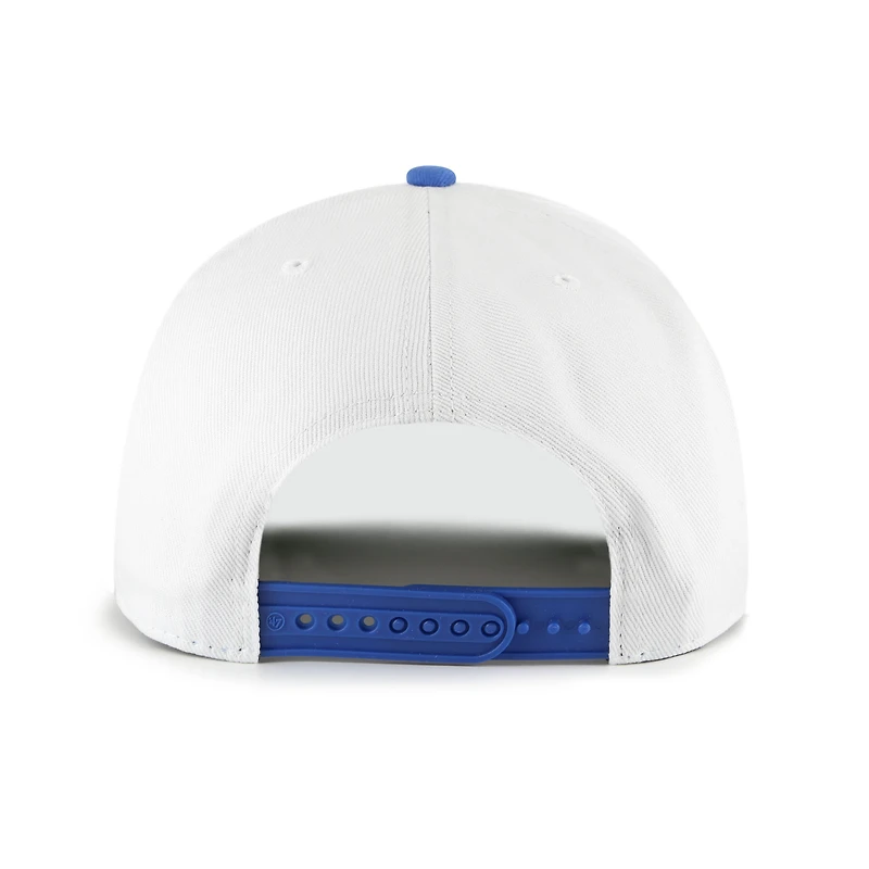 Youth '47 White/Blue Detroit Lions Prime Play Hitch Adjustable Hat