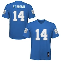 Maillot réplique bleu Amon-Ra St. Brown des Lions de Détroit pour jeunes