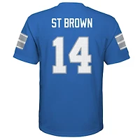 Youth Amon-Ra St. Brown Blue Detroit Lions Replica Player Jersey