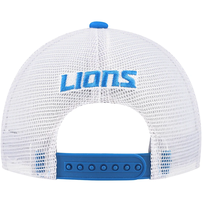 Youth Blue Detroit Lions Core Lockup Trucker Adjustable Hat