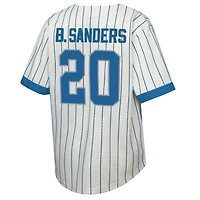 Maillot de baseball pour jeunes Mitchell & Ness Barry Sanders Cream, joueur retraité des Lions Detroit, nom et numéro