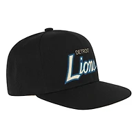 Casquette snapback noire pour jeunes Detroit Lions de Mitchell & Ness
