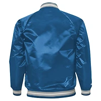 Veste à boutons-pression en satin bleu Detroit Lions pour jeunes Mitchell & Ness