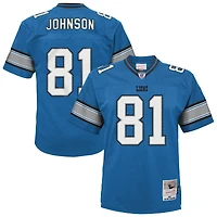 Youth Mitchell & Ness Calvin Johnson Blue Detroit Lions Legacy Replica Jersey