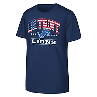 Youth  Navy Detroit Lions Americana Arch T-Shirt