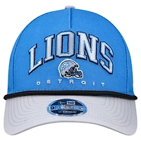 Casquette ajustable New Era bleu/gris Detroit Lions Arch COOLERA 9FORTY A-Frame pour jeune