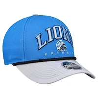 Casquette ajustable New Era bleu/gris Detroit Lions Arch COOLERA 9FORTY A-Frame pour jeune