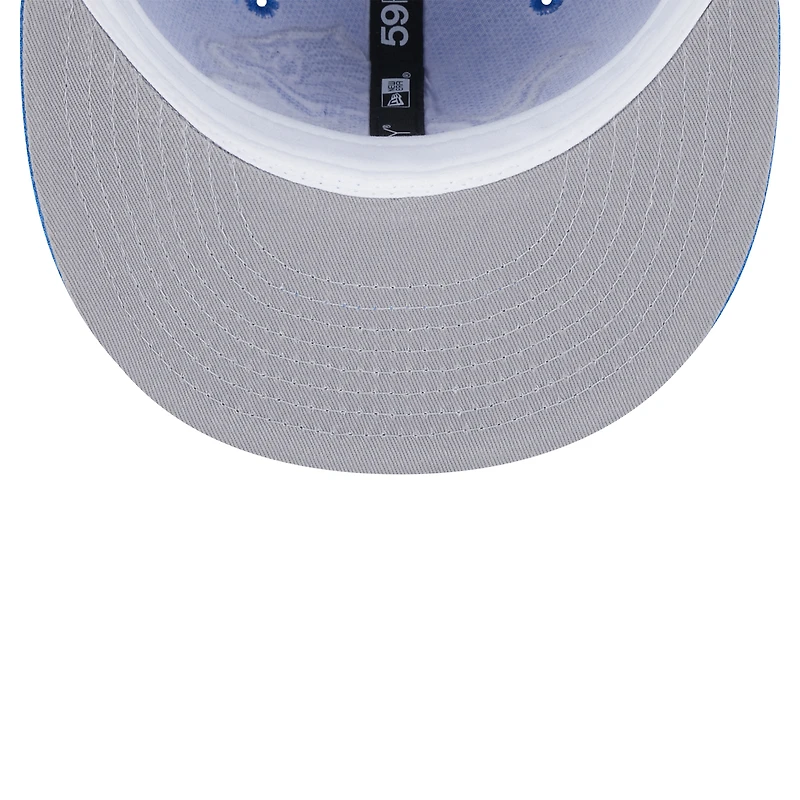Casquette ajustée New Era bleue Detroit Lions pour jeunes (modèle 59FIFTY).