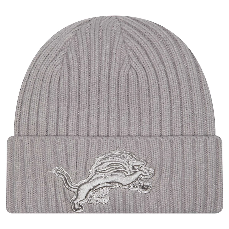 Youth New Era Gray Detroit Lions Color Pack Cuffed Knit Hat