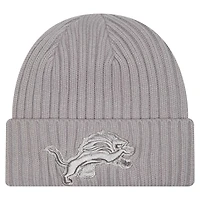 Youth New Era Gray Detroit Lions Color Pack Cuffed Knit Hat