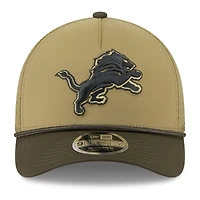 Youth New Era  Green/Dark Green Detroit Lions 2025 Salute to Service 9FORTY A-Frame Adjustable Hat