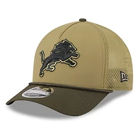 Youth New Era  Green/Dark Green Detroit Lions 2025 Salute to Service 9FORTY A-Frame Adjustable Hat