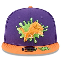 Casquette Snapback Nickelodeon Slime 9FIFTY violette/orange Detroit Lions New Era pour jeune