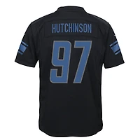 Maillot de match Nike Aidan Hutchinson des Detroit Lions noir pour jeune