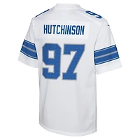 Maillot de match Nike Aidan Hutchinson blanc des Lions Détroit pour jeune
