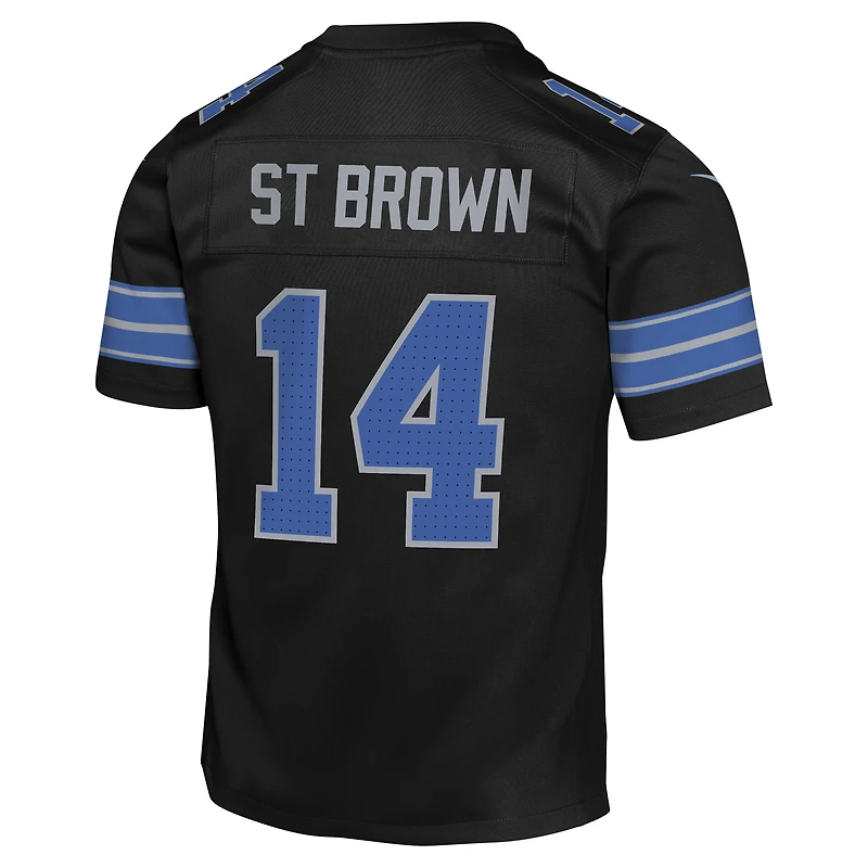 Youth Nike Amon-Ra St. Brown Black Detroit Lions Game Jersey