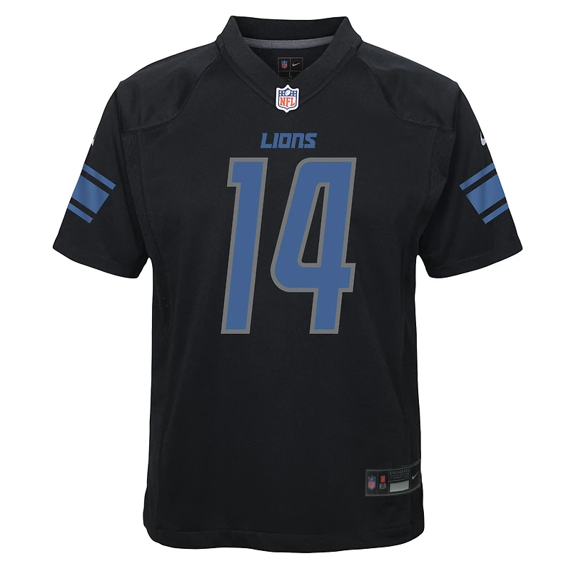 Maillot de match Nike Amon-Ra St. Brown noir Detroit Lions pour jeune