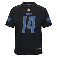 Maillot de match Nike Amon-Ra St. Brown noir Detroit Lions pour jeune