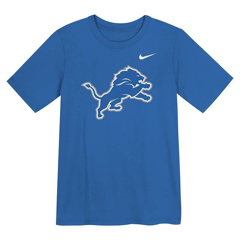 Youth Nike  Blue Detroit Lions Logo T-Shirt