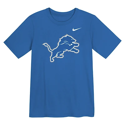 Youth Nike  Blue Detroit Lions Logo T-Shirt